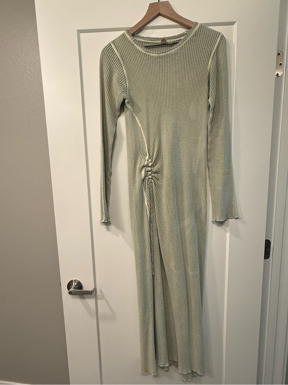 Free people casual Green asymmetrical rouched Maxi Dress - Picture 5 of 11